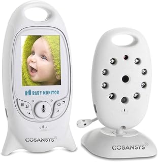 Babyphone mit Kamera Video Baby Monitor Gegensprechfunktion kabellos Digital Überwachungskamera (Schlafmodus, Nachtsicht, Temperatursensor, Schlaflieder)