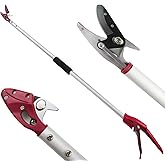 Mesoga 6 Feet Cut and Hold Tree Pruner, Rotation Pole Tree Trimming, Long Reach Fruit Picker, Branches Bypass Lopper