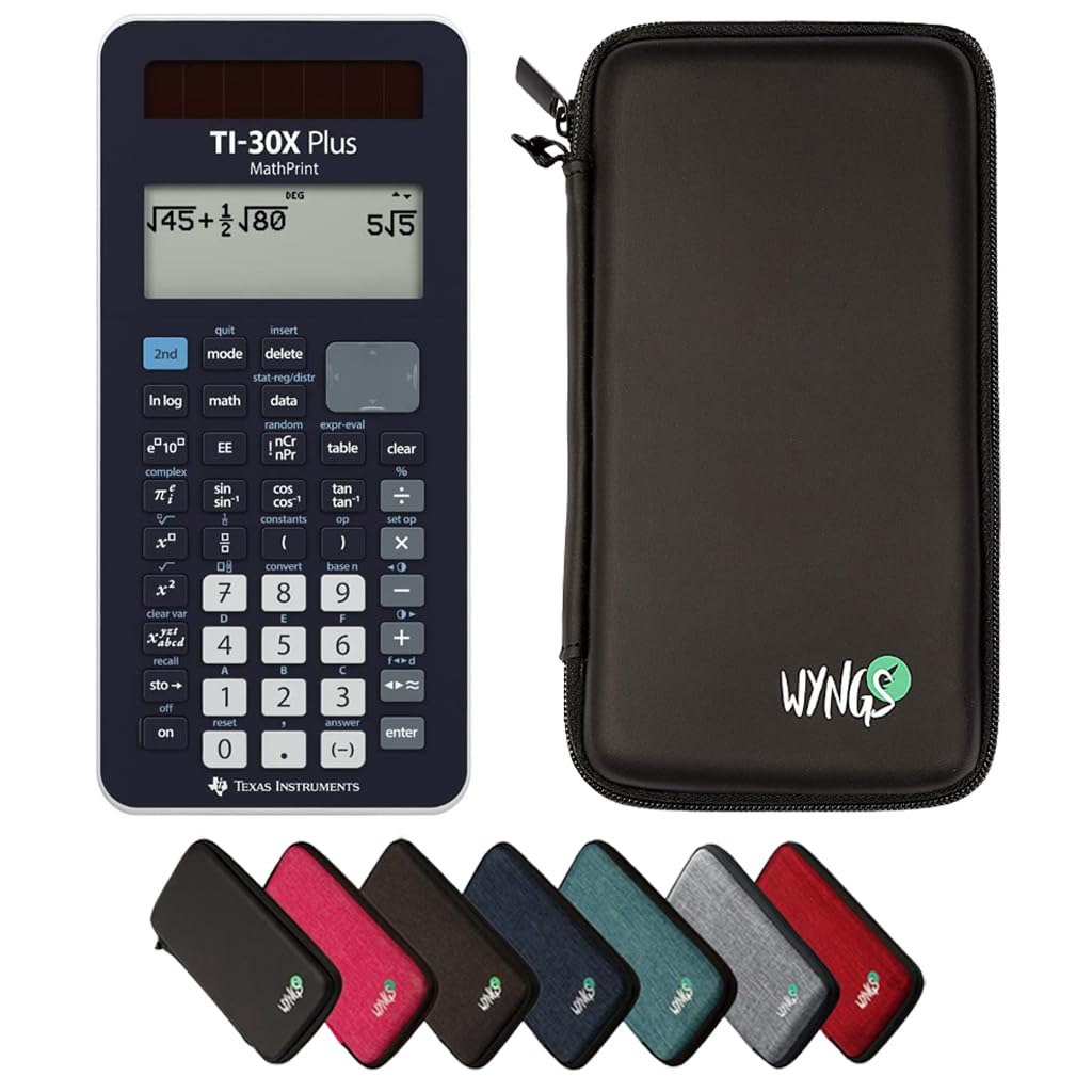 CALCUSO Basic Set Black with Calculator TI-30X Plus Mathprint