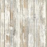 RoomMates Distressed Wood Peel and Stick Wallpaper | Removable Wallpaper | Self Adhesive Wallpaper
