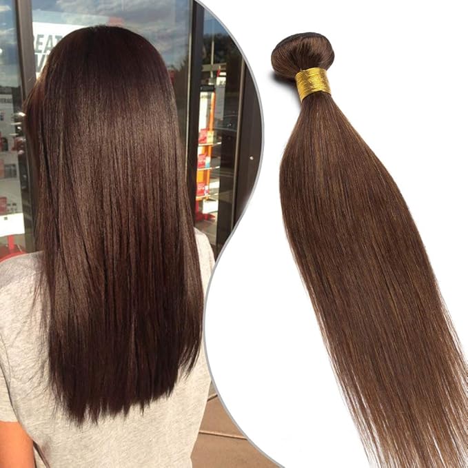 Hair Extensions Real Human Hair Weave Bundles 04 Medium Brown 100