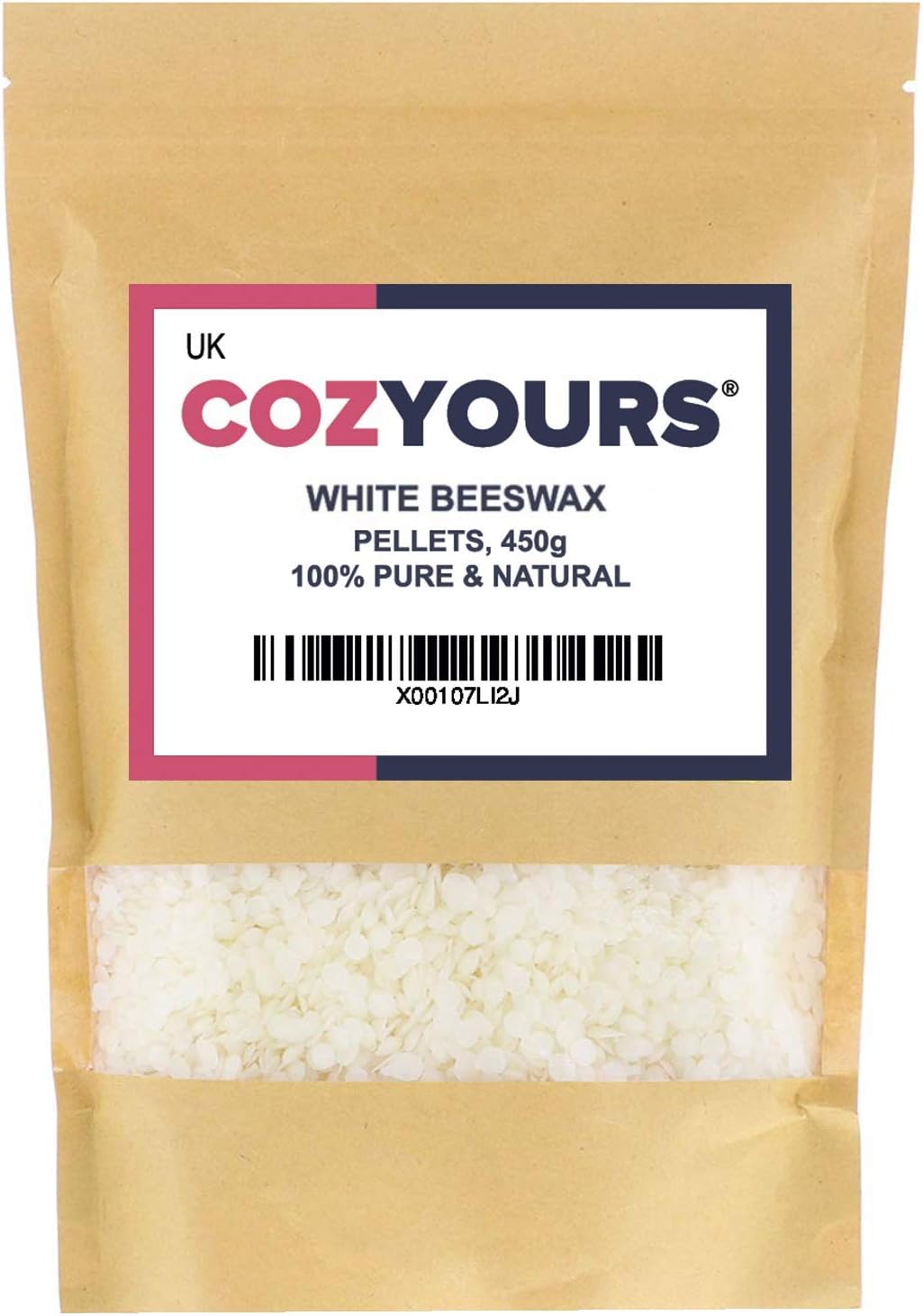 Cozyours Beeswax Pellets 1 lb, White, Cosmetic Grade, Natural & Triple Filtered