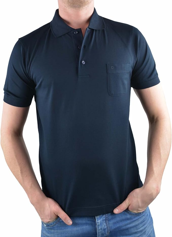 OLYMP Polo Shirt â 3/4 Sleeve â Men's: Amazon.co.uk: Clothing