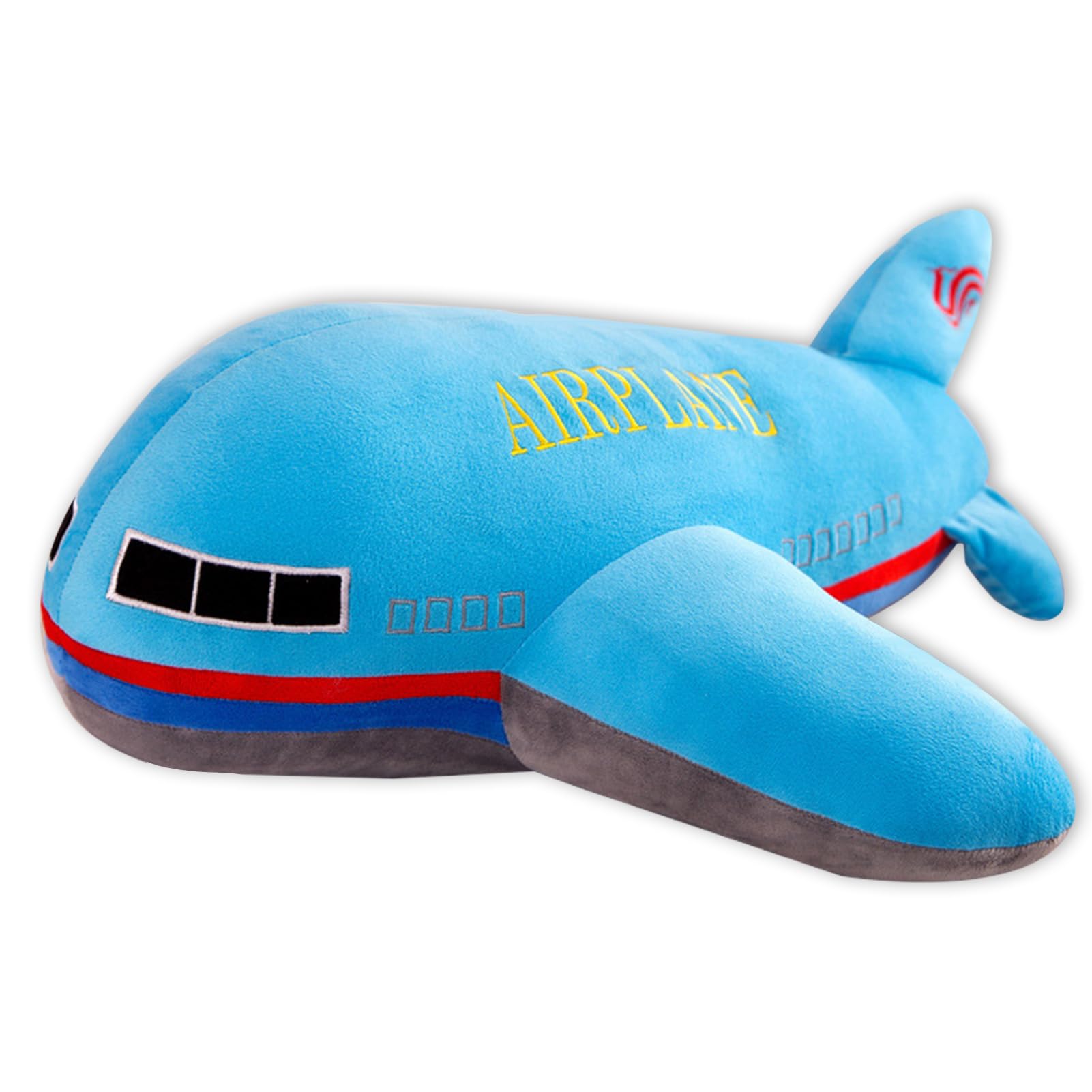 Photo 1 of AUCOOMA Stuffed Airplane Plush Toys Blue Plane Pillow,Gifts for Kids Adults 15.7 inches