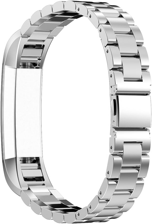 AISPORTS Compatible with Fitbit Alta Strap for Women Men Fitbit Alta Strap Stainless Steel Metal Bracelet Solid Adjustable Sport Wristband Replacement Strap for Fitbit Alta/Alta HR Fitness Tracker - Image 3
