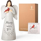 VOFSTAND Cardinal Gifts for Women – Red Cardinal Decor Angel Figurine, Sympathy Gifts for Loss of Loved One, Memorial Gifts for Women, Bereavement Gifts Grief Resin Home Statue