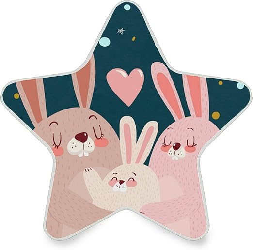 ILEEY of Cute Rabbits for Family Day Plug-in LED Night Light with Auto