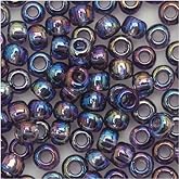 Toho Round Seed Beads 6/0#166D 'Transparent Rainbow Sugar Plum' 8 Gram Tube