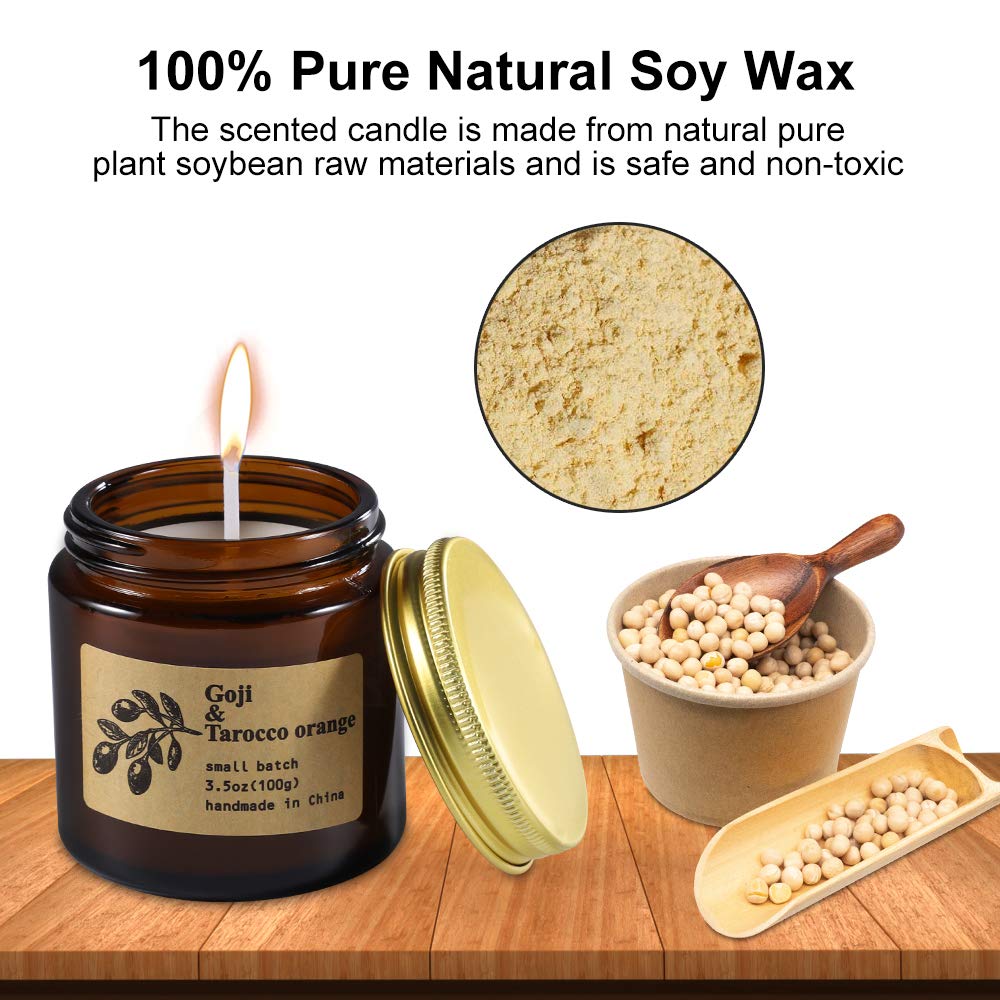 Priksia Scented Candles Gift Set 6 Pack Natural Soy Wax 3 Priksia Scented Candles Gift Set 6 Pack Natural Soy Wax 3