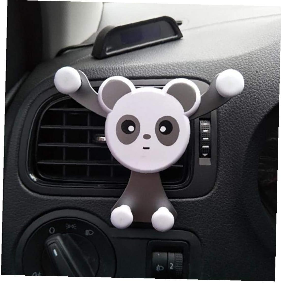 Car Phone Mount Ainope Gravity Cell Phone Holder Car Auto-Clamping Air Vent Car Phone Holder Universal Car Cradle Mount Compatible For 4-6 Inches IPhone Android Smart Phone - Panda Shape,White Silver