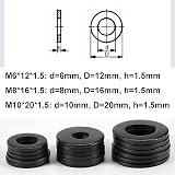 Qrity M6 x 12mm Carbon Steel Flat Round Seal Washer Spacer Gasket 20Pcs view 4