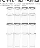 Vtopmart 16-Piece Airtight Food Storage Containers Set BPA Free Black view 5
