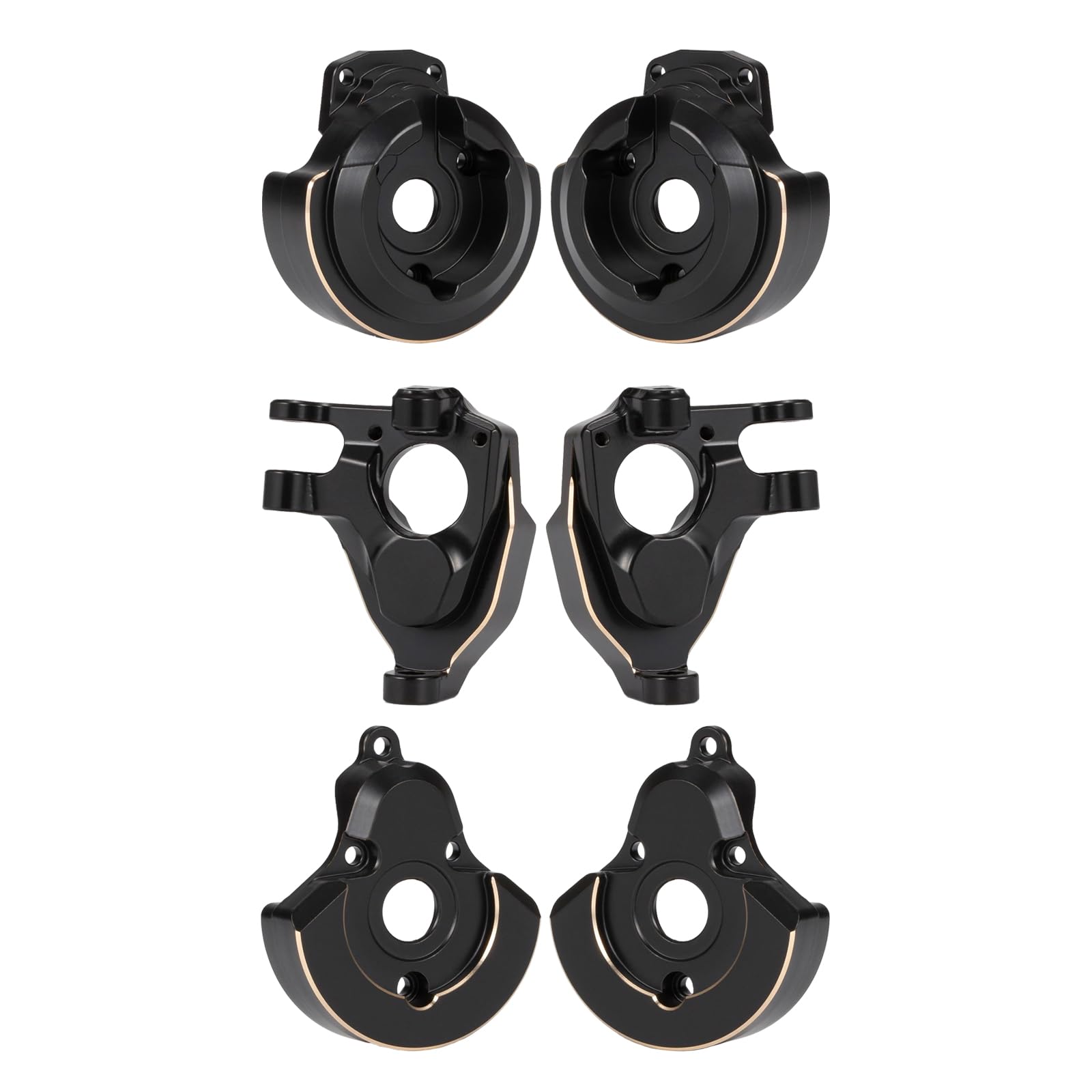 Brass Portal Rear Cover Weights for 1/10 RC Crawler Vanquish F10 Portal Axle VS4-10 Phoenix LCG VRD Carbon Kit Lower COG (3 in 1)