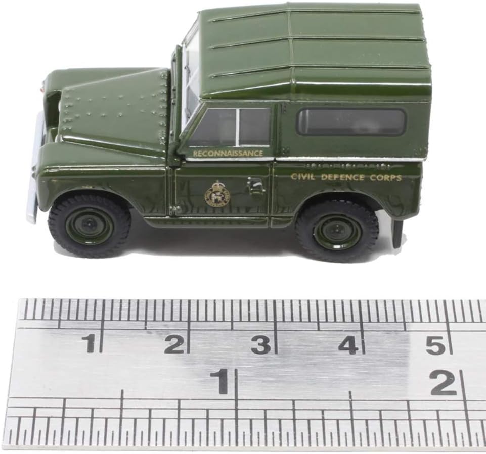 Oxford Diecast 1:76 Land Rover Series II SWB Hard Back Civil Defence Collectable model 76LR2S005, Green - Image 5