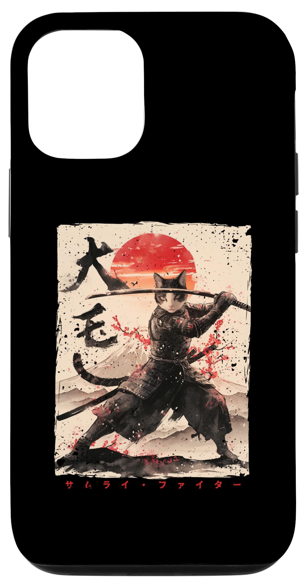 iPhone 13 Pro Samurai Cat Warrior Ukiyo Ink Artwork Cat Samurai Case