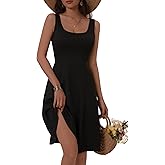 FENSACE Summer Dresses for Women Sleeveless Knee Length Floral Tank Dress