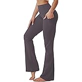 BUBBLELIME 29"/31"/33"/35"/37" High Waist Yoga Pants Tummy Control for Womens Bootcut Workout Flared Basic/Out Pockets