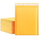 packbabol Kraft Bubble Mailers 8.5x11 Inch 50 Pcs,Small Self-Sealing Mail Shipping Bags,Yellow Padded Envelopes #2
