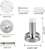 NORTHERN BROTHERS 5cm Chrome Door Stoppers Self Adhesive 6 Pack view 2