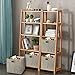 Posprica Storage Bins,11×11 Foldable Storage Cubes Boxes Container Closet Organizer Shelf Cabinet Bookcase,Thick Fabric Drawer Container - 4pcs,Coffee