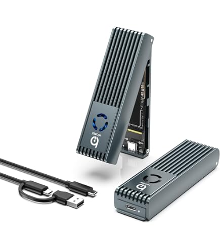 Inateck NVMe behuizing met warmteafvoer - ventilator, USB 3.2 Gen 2 M.2 SSD adapter, zonder gereedschap, FE2023 Inateck NVMe behuizing met warmteafvoer - ventilator, USB 3.2 Gen 2 M.2 SSD adapter, zonder gereedschap, FE2023