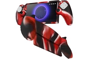 TNP PRODUCTS TNP Protective Silicone Cover Case for PlayStation Portal - Protector Skin Cover for PS Portal Shell with Anti-Slip, Shock-Absorption, Anti-Fingerprint, Scratch-Resistant, Camouflage Red
