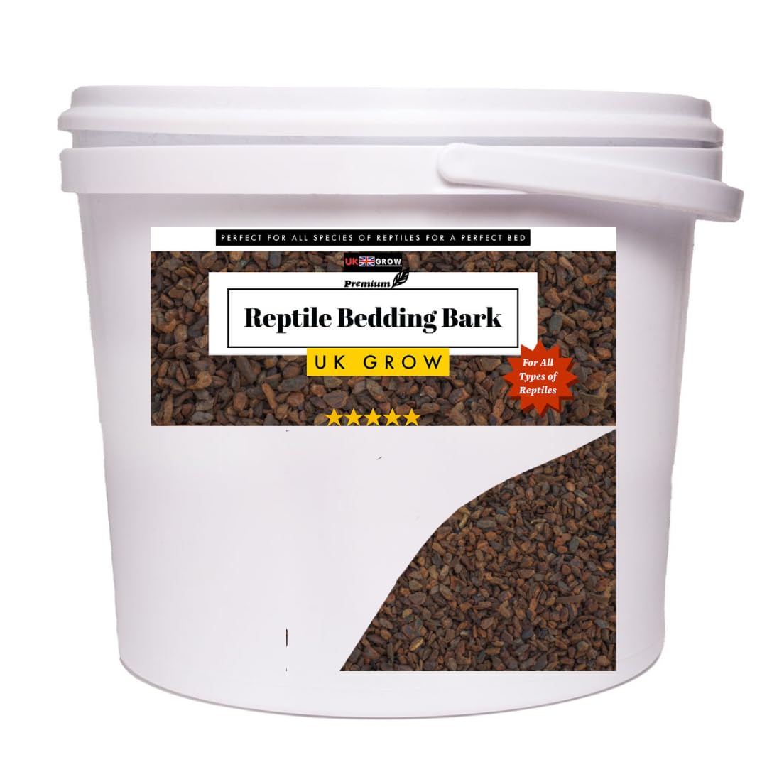 UK GROW 1L Bucket of Retile Bark Bedding 1l 2l 3l 5l 10l 20l 30l Forest Terrain Orchid Bark Chips Natural Terrain for Reptiles, Orchid Bark Chips