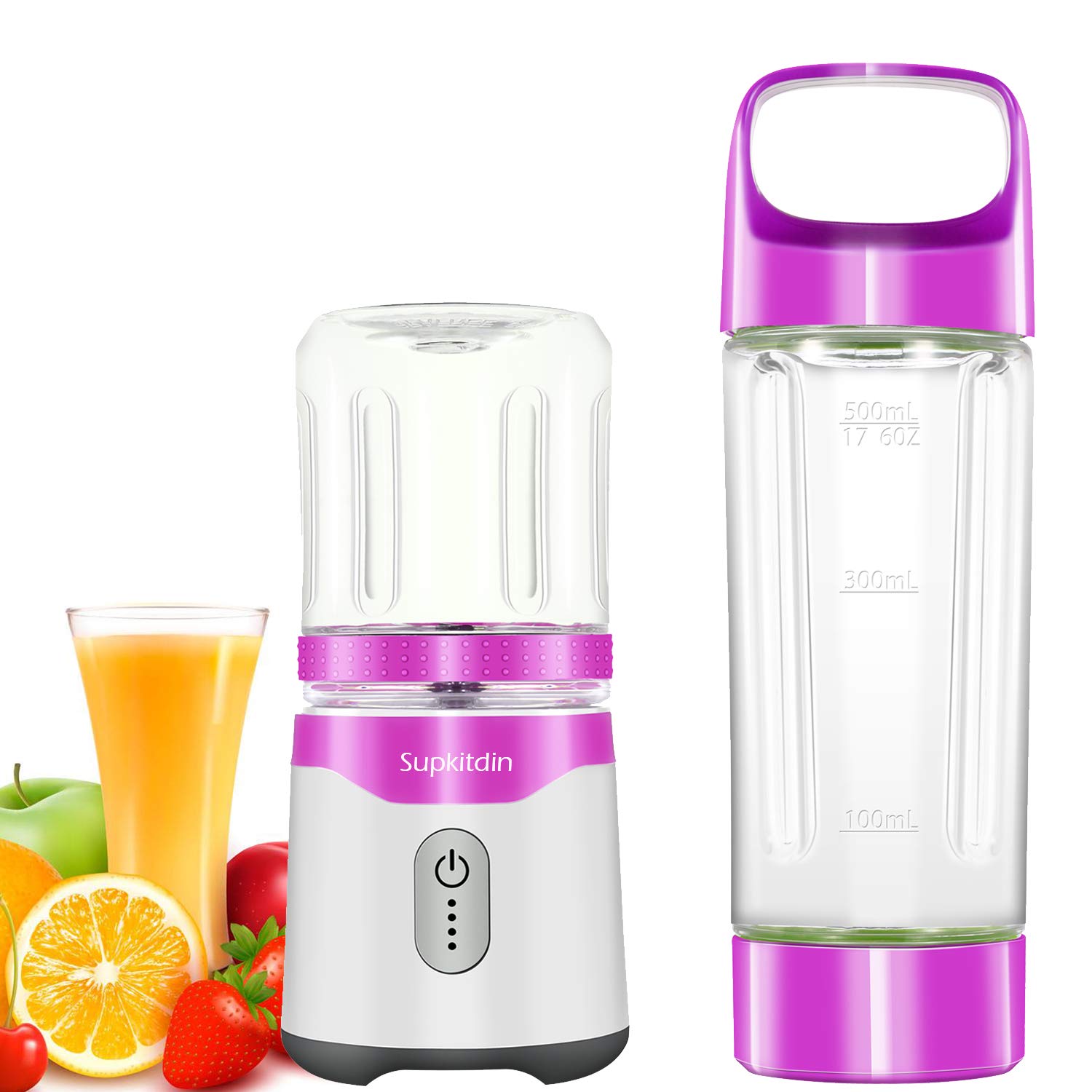 Personal Blender, Supkitdin Portable Blender for Shakes and Smoothies