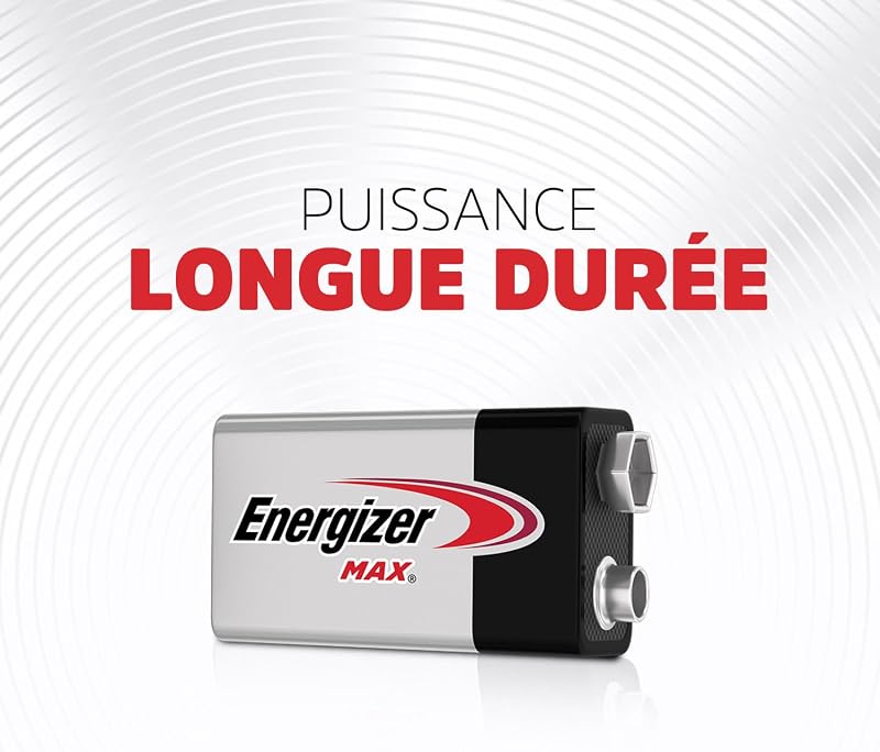 Max Pile 9V (Lot de 3), Alcaline, Énergie Longue durée