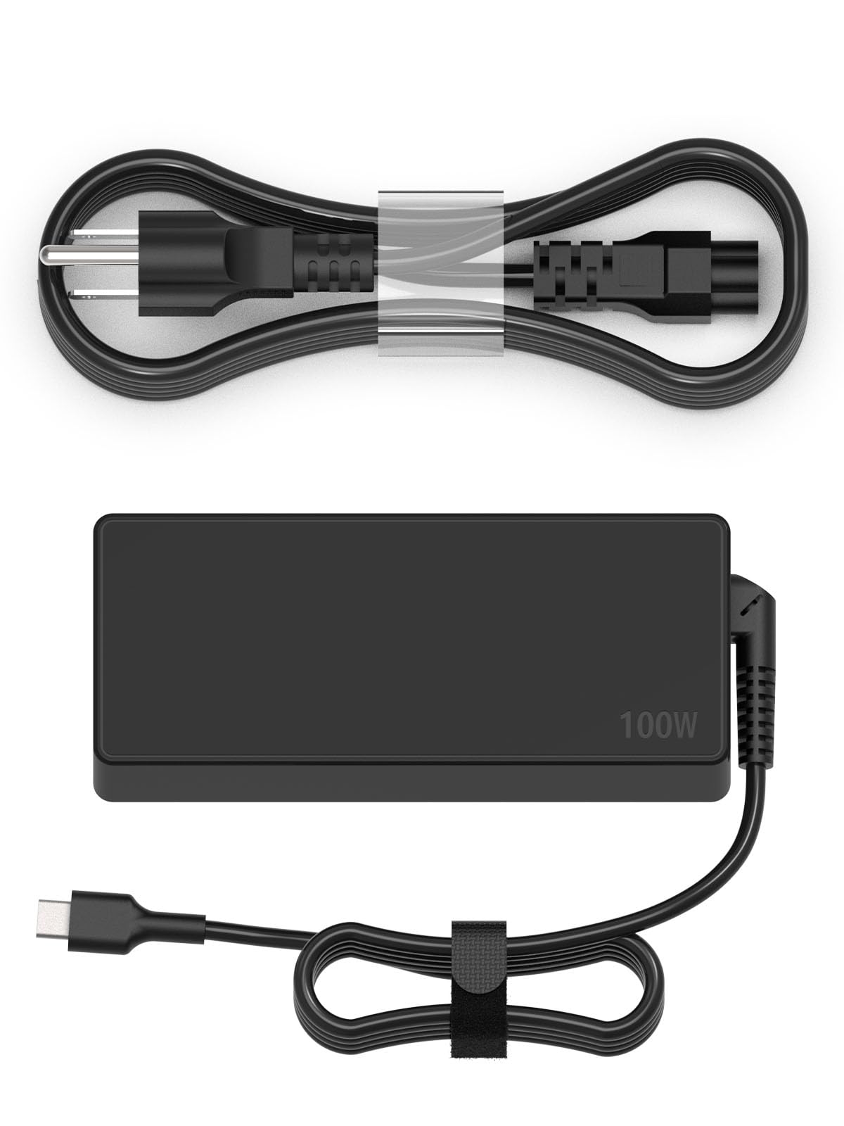 Photo 1 of 100W 90W USB C Laptop Charger, Universal Power Cord for MacBook ASUS Lenovo HP Dell Samsung Galaxy Acer Chromebooks Surface Laptop/Tablet and All USB-C Devices, AC Adapte Black C0077
