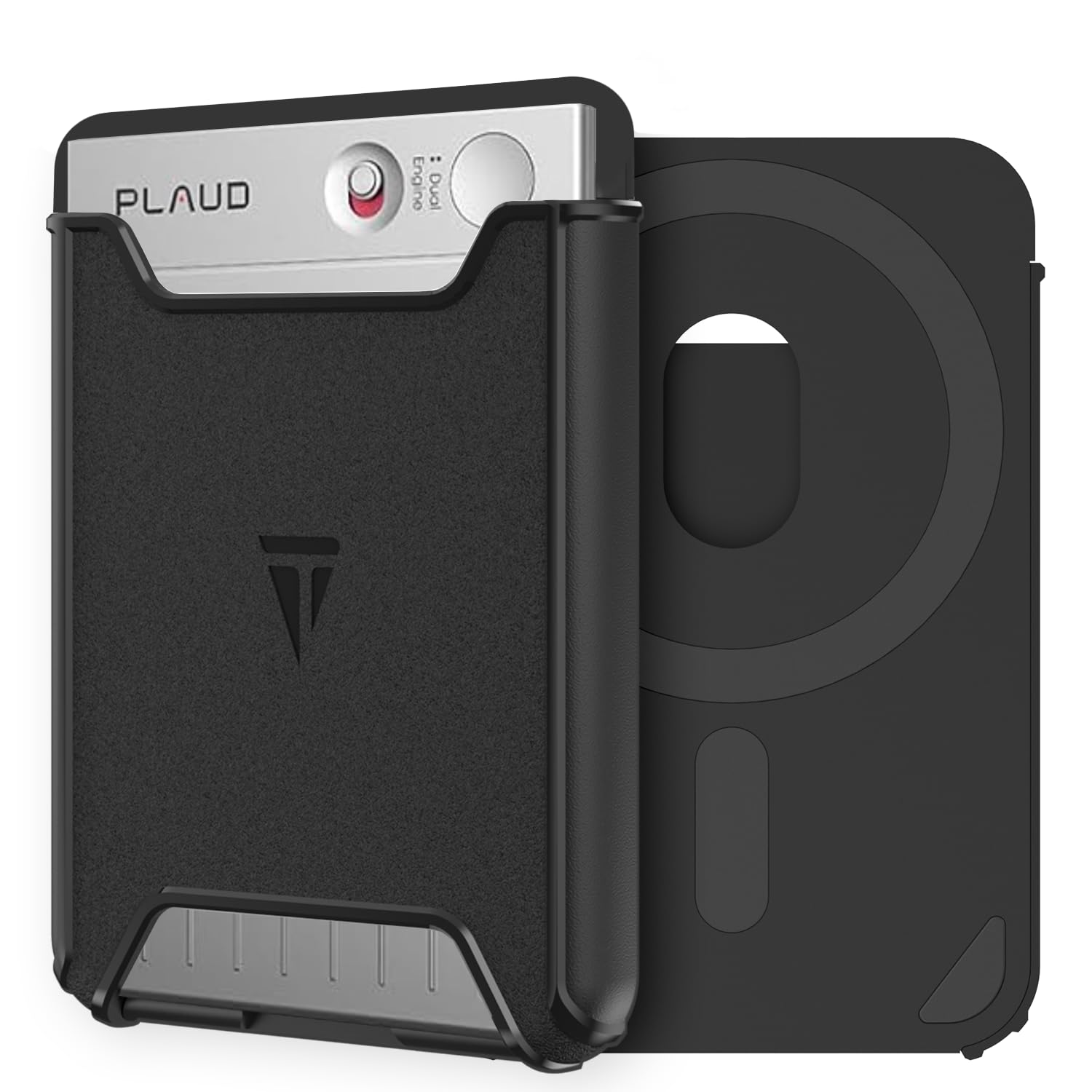 Photo 1 of TUDIA Magnetic Holder for PLAUD Note and Plaud Note Pro AI Voice Recorder Case – Hard PC Slim Carrying Protective Cover with Strong Magnetic Attachment - Black