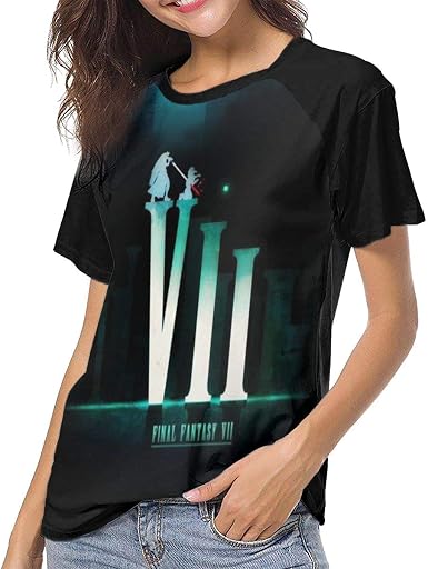 Amazon.com: Final-Fantasy-VII-Logo Women's Baseball T-Shirts Short