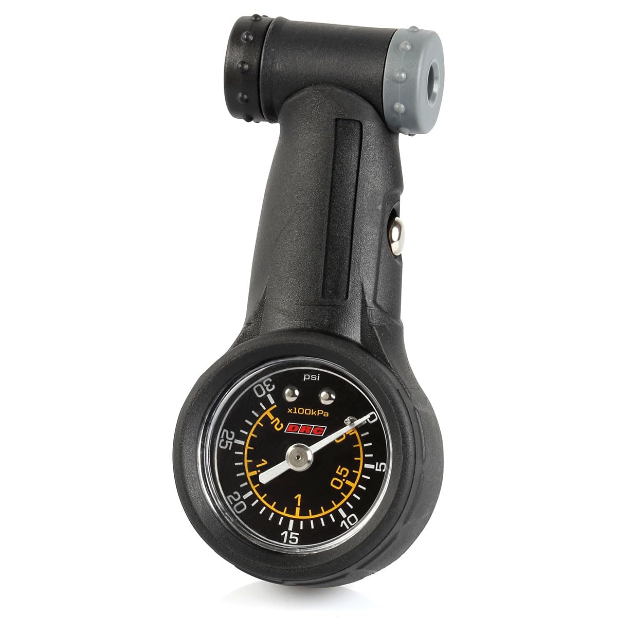 ディーアールシー(DRC) G102 エアゲージ 低圧タイプ 測定範囲:0~200kPa(29psi) モーターサイクル/MTB専用エアゲージ 米式・仏式バルブ対応 測定時の針固定タイプ 簡単計測 減圧調整アジャストボタン ダートフリーク D9988(旧品番:D59-36-102)商品画像