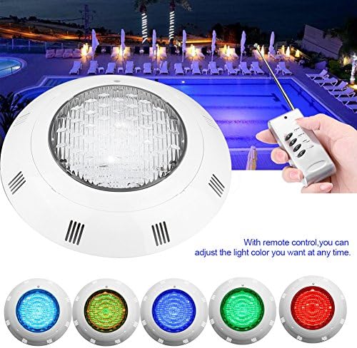 EECOO LED Underwater Pond Light, RGB Colorful Decorating Spot Light with Remote Control, Swimming Pool Bright Light for Pool Landscape Garden Fountain,12V 24W