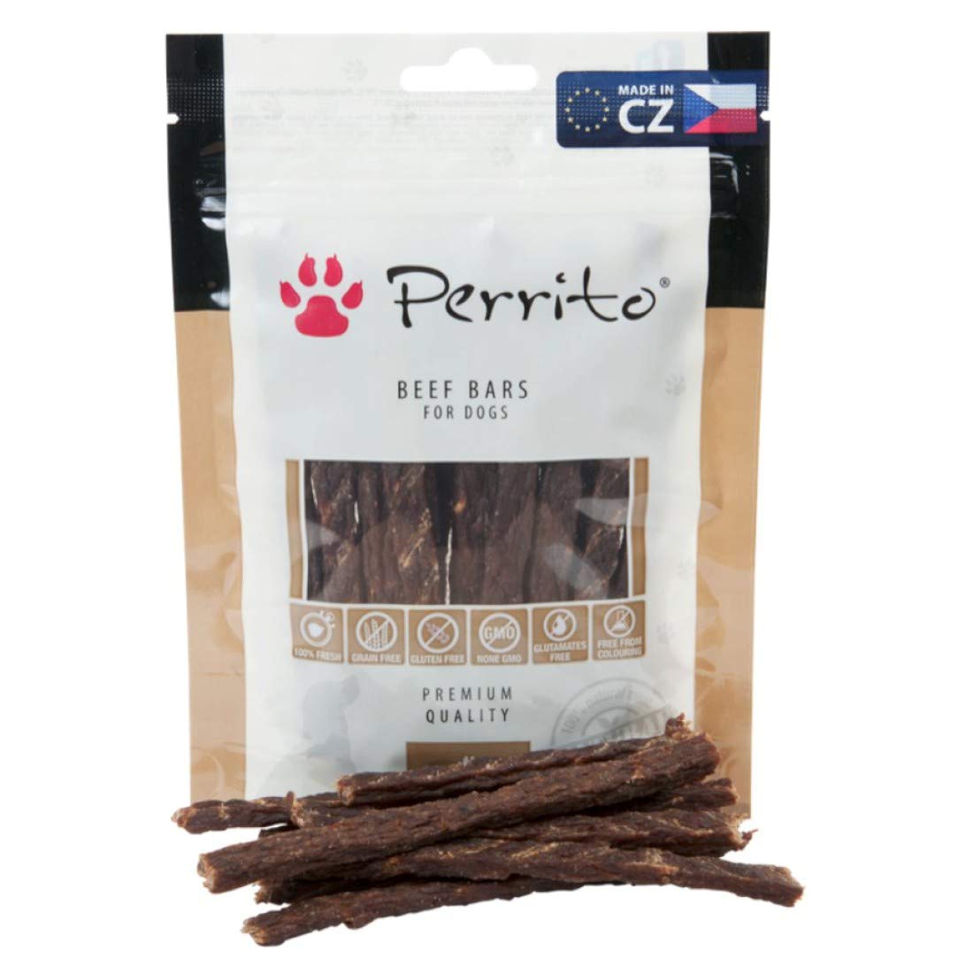 Perrito Beef Bars 100g, Transparent