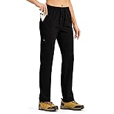 Rdruko Women's Hiking Pants Lightweight Quick Dry Water Resistant Cargo Outdoor Travel Pants Elastic Waist