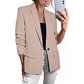 Happy Sailed Womens Long Sleeve Blazer Business Casual Open Front Work Office Suit Jackets