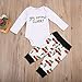 2PCS Newborn Baby Boys Cute Letter Print Romper+ Evergreen Tree Car Pattern Pants Clothes Set (0-6 Months, Long Sleeve)