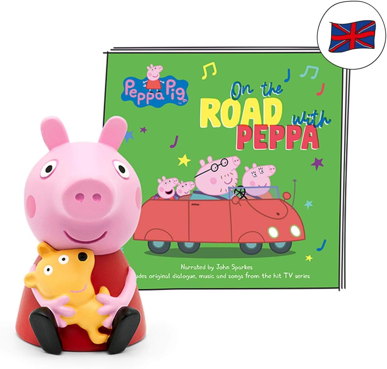 tonies Peppa Pig Audio Character - Peppa Pig Toys, On the Road with Peppa Pig Audiobooks for Children, Pink, Medium - Image 3