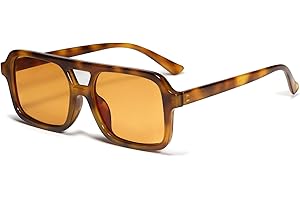 VANLINKER Retro 70s Square Aviator Sunglasses for Women Men Vintage Trendy Rectangle Sun Glasses VL9816