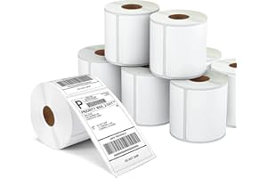 Mukawa 4x6 Thermal Labels, 10 Roll, Direct Thermal Stickers for Shipping, Compatible with Zebra, Datamax, Fargo, Sato, Eltron, Nex (220 Labels Per Roll)