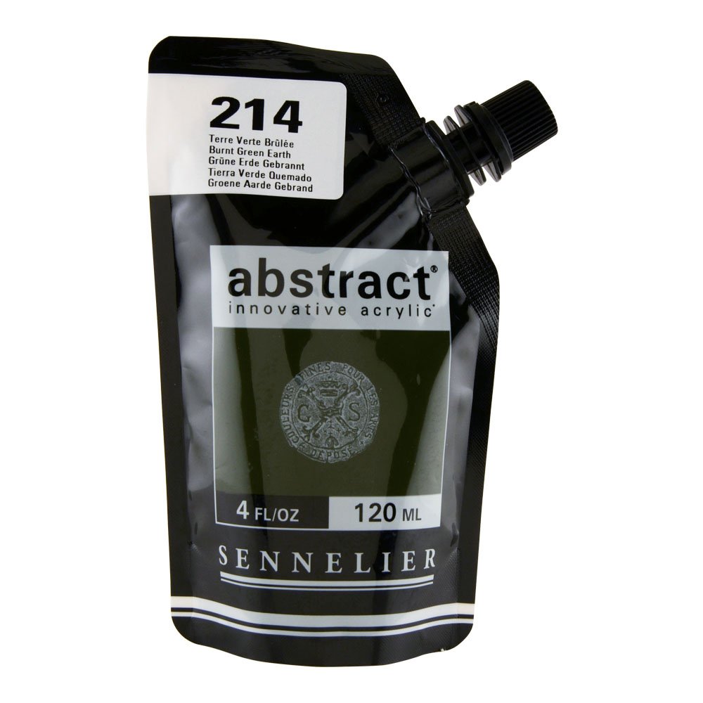 Sennelier : Abstract Acrylic Paint : 120ml : Satin : Burnt Green Earth