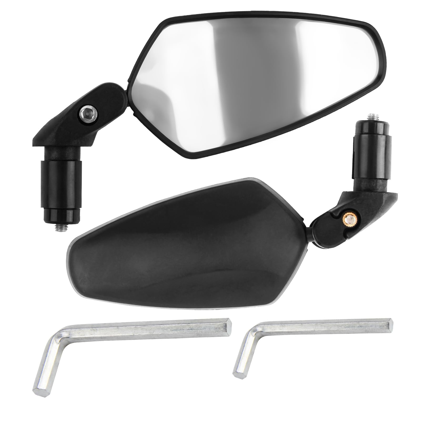 Photo 1 of YENOVO Bike Rear View Mirror for Handlebar End, 1 Pair 360° Adjustable HD Convex Glass Lens, Universal Fit for 18-22mm Inner Diameter, Easy Install, Suitable for Road, Mountain, and E-Bikes