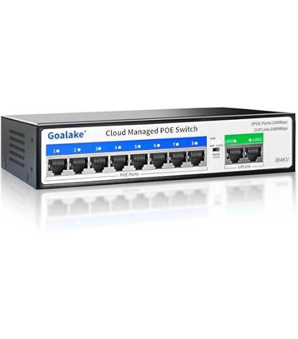 Amazon.com: 2025 Full Gigabit PoE Switch with 8 POE+ Port, 2