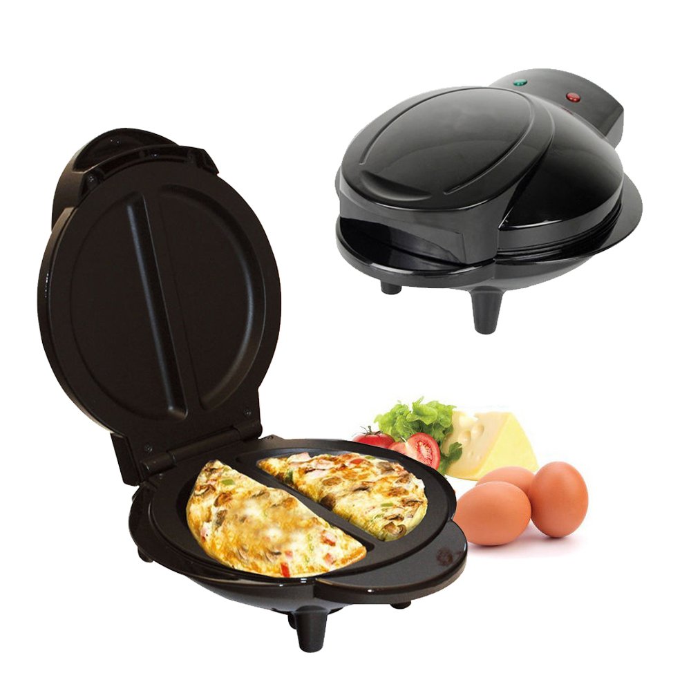 Electric Omelette Maker NON STICK Frying Pan Egg Cooker Breakfast Black
