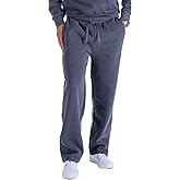 Mens Fleece Sweatpants Casual Athletic Leg Opening Jogger Pants with Pockets