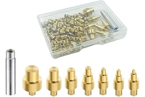 Yanecty Heat-set Insert Tips is compatible for FX-888D Weller SP40NKUS and Yihua 939D Irons,Applied for Connecting 3D Printed Parts.Sizes include M2 M2.5 M3 M4 M5 M6 and M8 (8)