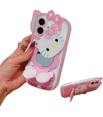CG MOBILE Custodia Hello Kitty HKHCP14LHDGKEP per iPhone 14 Pro 6.1 Custodia rigida rosa IML Gradient Electrop Kitty Head
