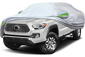 KEYOOG 6-Layer Full Car Cover is All-Weather Waterproof, Heavy Outdoor Pickup Truck Cover, Universal in All Seasons, Snow Protection, Acid Rainproof, Sunscreen, Uv Protection, Length Up to 206" P-S