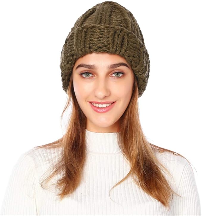 Wintermützen Für Damen, Hip-Hop-Strickmütze, Warme Slouchy-Kappe
